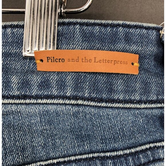 Pilcro Anthropologie Women's Distressed Skinny Jeans 29 Blue Medium Wash - Picture 3 of 10